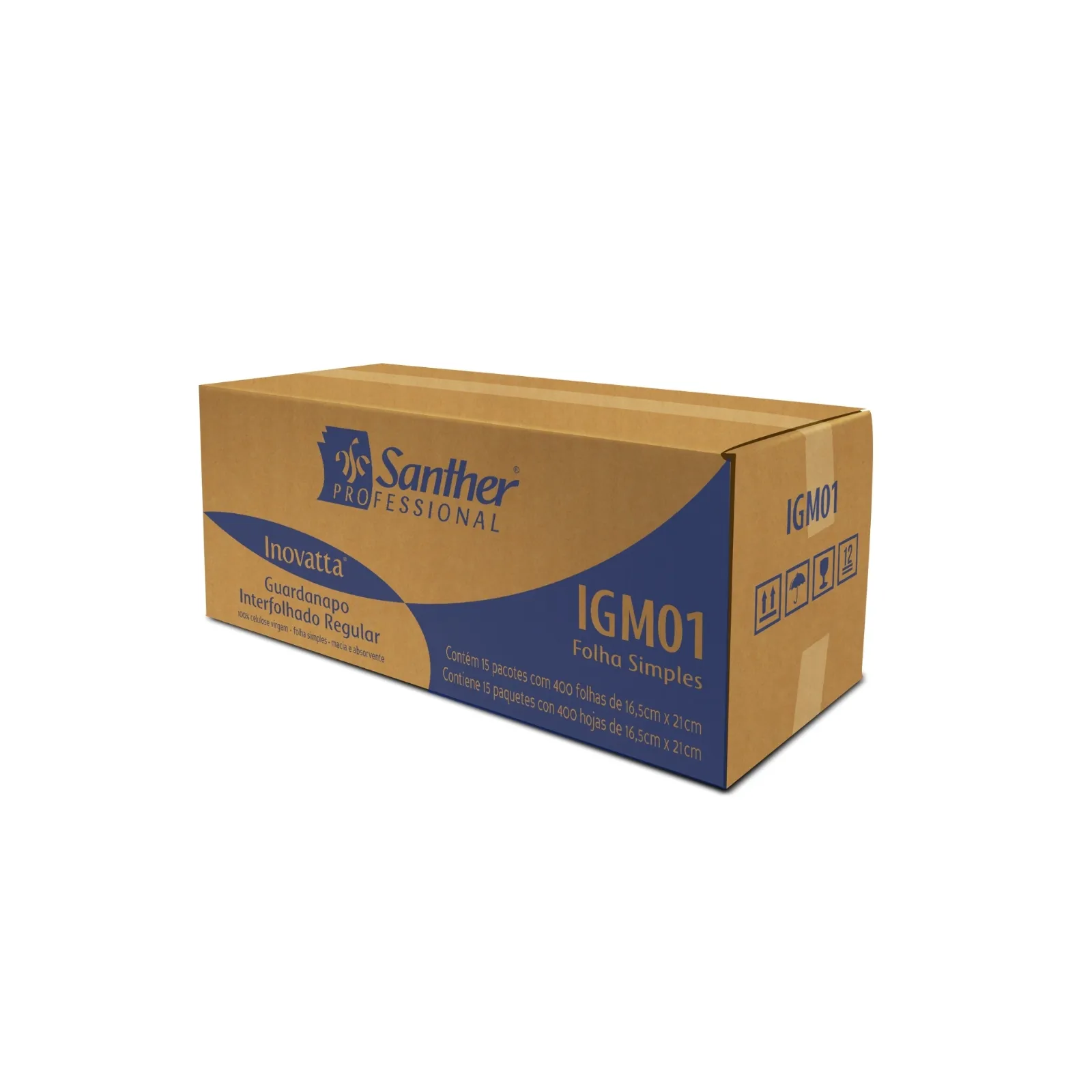 Guardanapo Interfolhado Inovatta Folha Simples Regular IGM01 – 400 Folhas