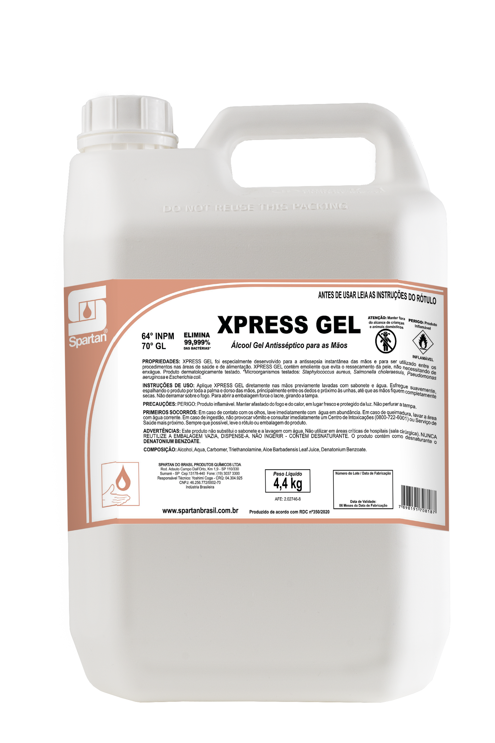 Spartan Xpress 5L gel antisséptico profissional