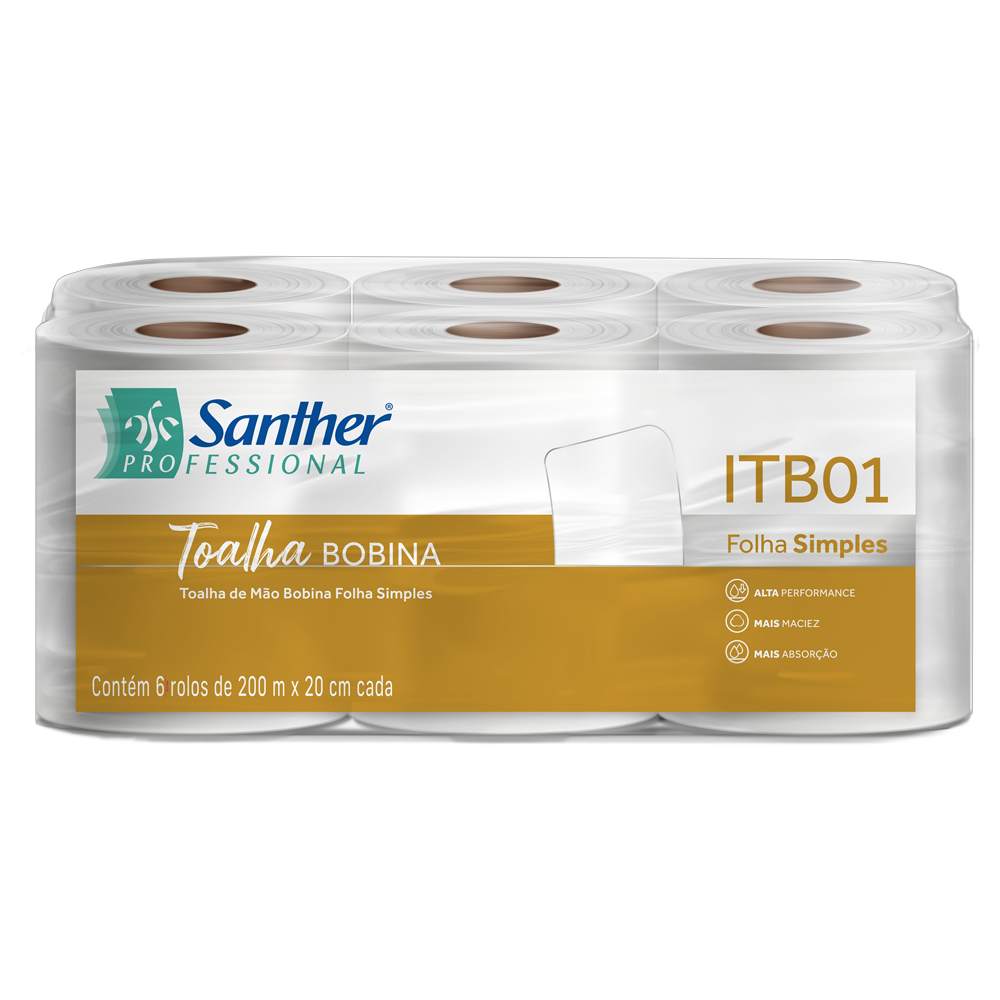 Papel Toalha Bobina Autocorte Inovatta Santher – ITB01