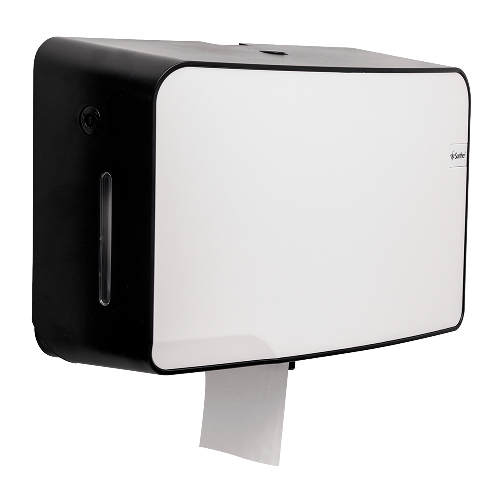 DQD20 - Suporte Papel Higiênico Rolo Duplo Quartz Preto Santher