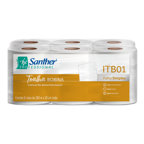 Papel Toalha Bobina Autocorte Inovatta Santher - ITB01