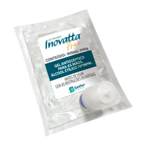 GHB08 - Álcool Gel Inovatta Santher 800ml GHB08 - Álcool Gel Inovatta Santher 800ml