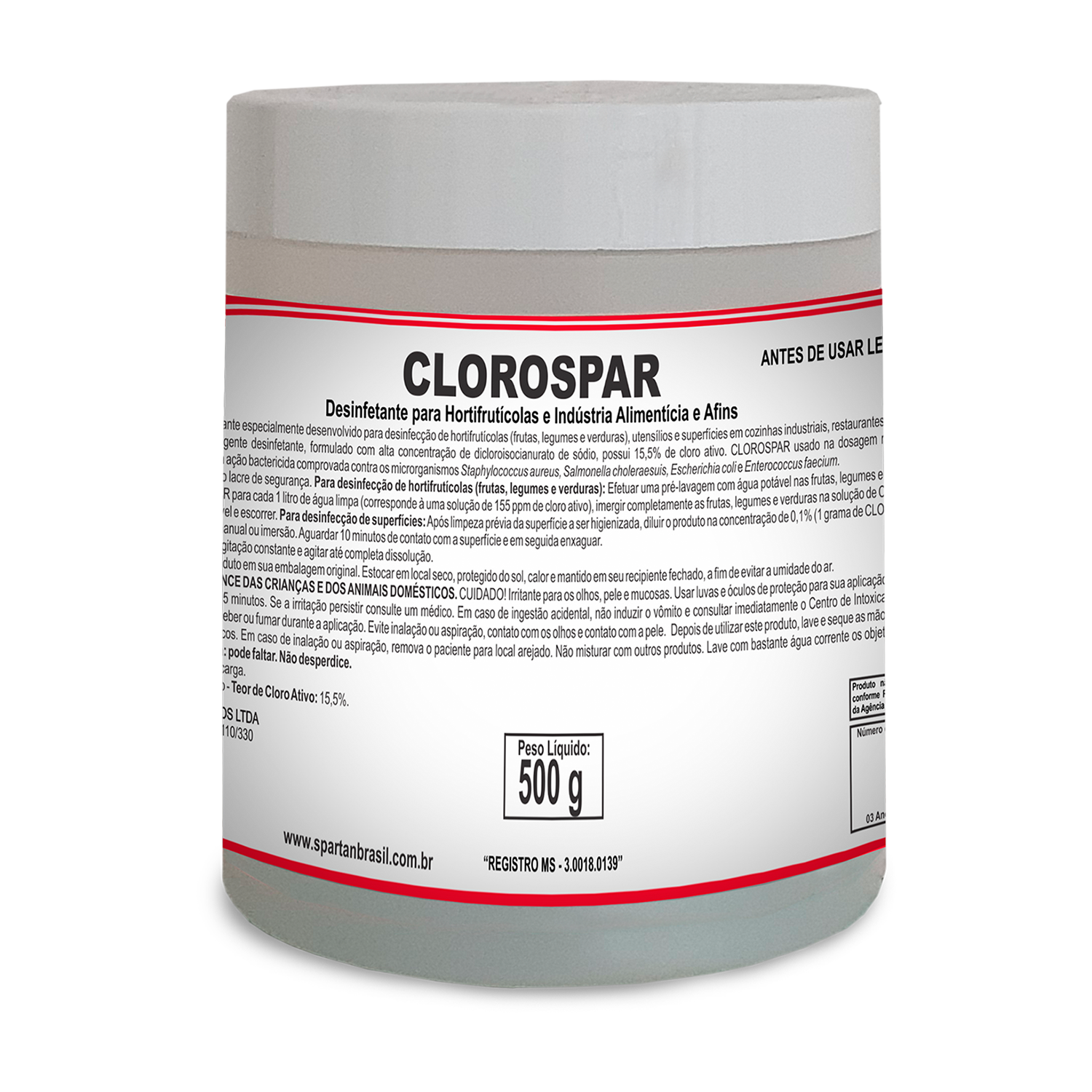 Clorospar – Desinfetante para Hortifrutícolas, Utensílios e Indústria Alimentícia